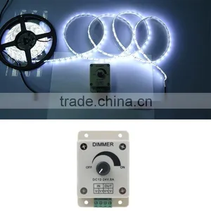 1 CH Output LED Dimmer Controller 12-24V Single Color Bright Adjust for 5050 3528 LED Light Strip thumbnail-1