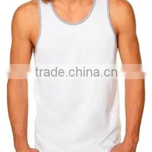 Wholesale Cotton Custom Mens Tank Top Stringer Tank Top Gym Tank Top Quality Choice thumbnail-2
