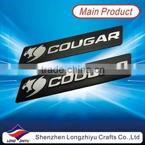 Aluminium Brushed Metal Home Appliance Nameplate,Shiny Silver High Light Brushed Logo Embossed Label Emblem thumbnail-1