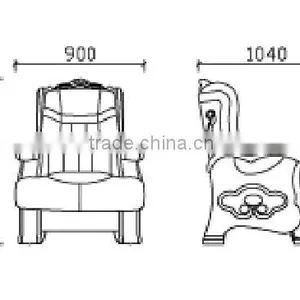 Leather Folding Armrest Luxury Wooden Executive Office Chair GZH-SJ2003H thumbnail-4