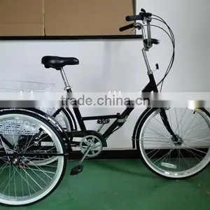 24" Red 3 Wheel Bike/ Freestyle Trike for Adult/folding Trike 6 Speed & 1 Speed thumbnail-2