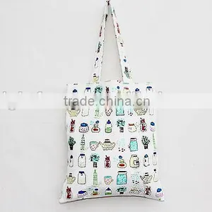 Prited Tea Set Bag, Tote Bag, Cotton Linen, Shoulder Bag, Tote Bag Pattern, Market Bag Grocery Bag, Printed Tote Bag, thumbnail-4