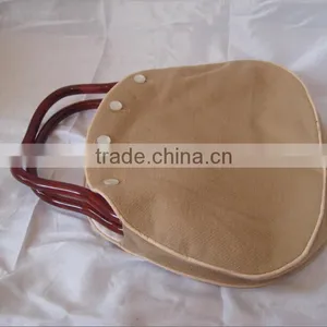 Bermuda Bag, Reversable Purse, Vintage Beige Fabric Handbag, Bags and Purses, Pocket Handbag thumbnail-2