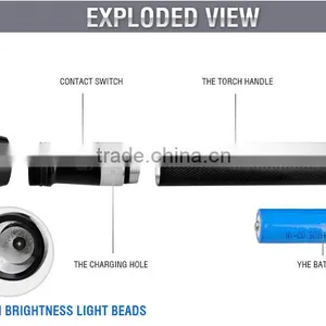 Cheap High Power Long Distance Aluminum Portable The Middle East LED Rechargeable Flashlight Torch - JD104 Keen thumbnail-4