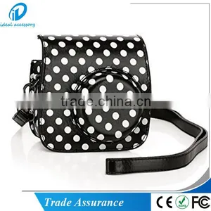 Dot PU Leather Fuji Mini Case Bag for Fujifilm Instax Mini8 With Shoulder Strap Camera Case thumbnail-2