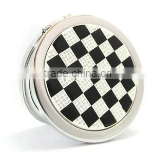 2015 Fashion Design Crystal Lattice Metal Pocket Mirror Flexible Pocket Mirror thumbnail-3