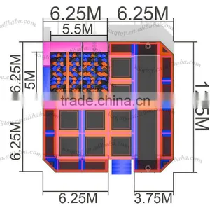 Kids Trampoline Park Indoor Commercial Kids Trampoline Park Fun Play Zone For Amusement Factory Price thumbnail-2