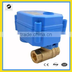 New O-ring 20mm 9-24vDC 2 Way Motorized Brass Ball Valve thumbnail-1