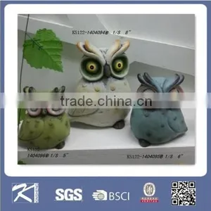 Funny Ceramic Owl Figurine Garden Decoration thumbnail-1