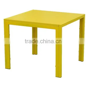 White MDF Top Powder Coated Leg End Table thumbnail-2