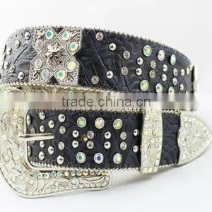 Hot New Product Western Rhinestone Studded Belts thumbnail-1