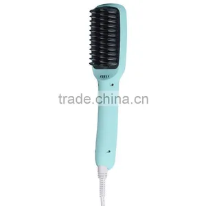 Rubber Coating PTC Heating Gorgeous Anion Hair Straightener Hair Straightener Brush thumbnail-1