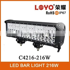 Waterproof IP67 17 Inch 4 Row 216W Led Bars High Lumens 12v 4 Rows Offroad Light Bar thumbnail-1