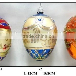 Hand Painted Colourful Glass Eggs for Easter Gifts thumbnail-1