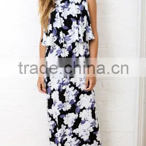 2016 China Wholesale Factory Clothing Wholesale Latest Fashion Dress Digital Print Dress thumbnail-2