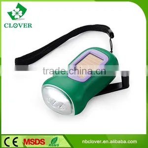 New Design ABS Material Dynamo 3 LED Mini Hand Crank Flashlight thumbnail-1
