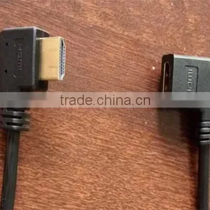 90 Degree HDMIA Male to HDMIA Female Cable 24k Gold Plated Connector thumbnail-3