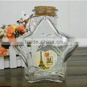 Star Shape Wish Glass Bottle With Cork for Gift thumbnail-1
