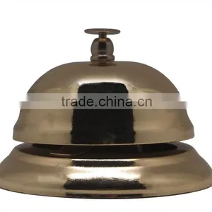 Table Call Bell for Various Service Calling A12-D02 3.5" Diameter in Gold (A653) thumbnail-1