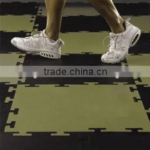 Interlocking Rubber Flooring, Solid Color Rubber Top to Bottom, Suitable for Gym Rubber Floor thumbnail-2
