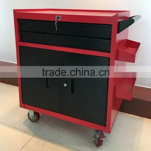 2 Drawer With Cabinet Tools Service Trolly Cart thumbnail-2
