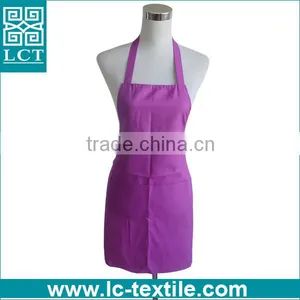 Personalized Print Solid Purple Colored Resuable Kitchen Plastic Apron thumbnail-1
