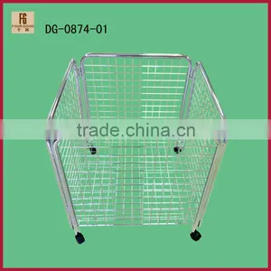 China Fosha Factory !! Supermaket Wire Metal Basket &Cargo Basket 4 Ways Iron Basket thumbnail-1