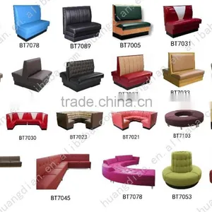 Leather Restaurant Furniture Banquette Restaurant Booth Seating Sofa thumbnail-2