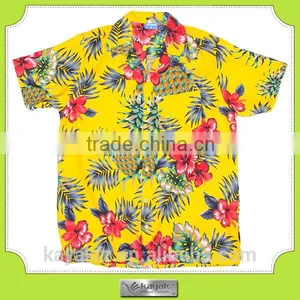 Custom-made Fashion Printed Cotton Men's Aloha Shirt thumbnail-4