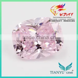Wholesale Gems Synthetic Heat CZ Stone L-Pink Cushion Cut Loose Cubic Zirconia Price thumbnail-1