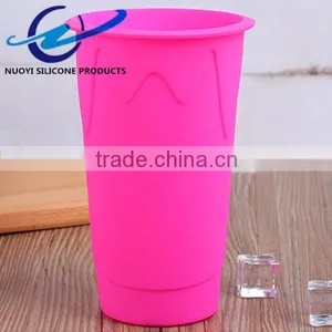 Colorful Silicone Cup Sleeve of Milk Tea Cup thumbnail-1
