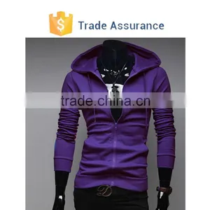 Fashion Zipper Coat Men's Hoodie New Slim Fit Solid Casual Long Sleeve Hooded thumbnail-2