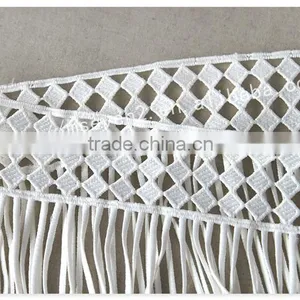Newest Design 19cm Width Polyester Crochet Fringe Trim for Garment/bag thumbnail-4