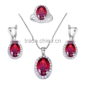 Romantic Wedding Jewelry Sets Design,purple Cubic Zircon Stone Jewelry Set thumbnail-1