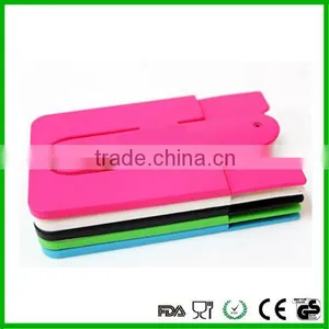 Adhesive Silicone Smart Cell Phone Wallet thumbnail-1