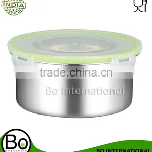 Ecofriendly Food Use Stainless Steel Food Storage Box With PE Lid thumbnail-1