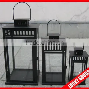 Rotary Outdoor Decorative Hurricane Candle Holder in Black Color thumbnail-1