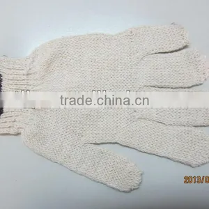 White Color Cotton Glove Safety Cotton Working Gloves Knitted Cotton Gloves thumbnail-1