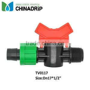 Drip Tape Fittings Mini Valve Male Thread Fitting Joiner for Drip Tape Irrigation thumbnail-1