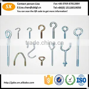 Dongguan Fastener Manufacturer Decorative Metal Hooks/various Screw Hook/SS304 Metal Loop Hook thumbnail-1