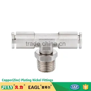 China Supplier JULY Chrome Plated Brass Fittings T Type Three Way Elbow Thread Connection thumbnail-1