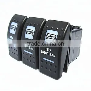 Rocker Switches With LED Light Bar White thumbnail-3