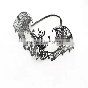 Black Male Diamond Design Laser Cut Venetian Masquerade Metal Filigree Mask Men thumbnail-4