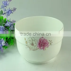 Chaozhou Supplier Stocked Wholesale 6.69 Inch White Ceram Bowls With Flower Decal Household Bowls thumbnail-5