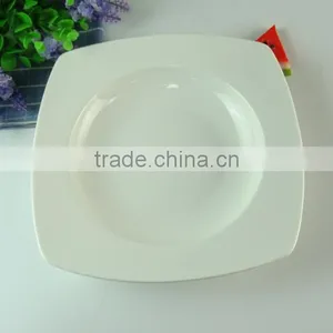 Stock Hot Selling Cheap Porcelain Square Soup Plate , Cheap Ceramics Dinner Plate thumbnail-1