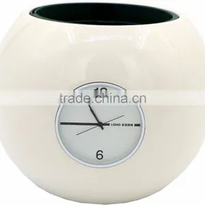 Happygenius Desktop Self-Watering Flower Pot With Clock thumbnail-1