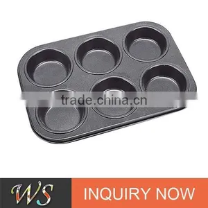 WS-D0610 6 Cups Carbon Steel Muffin Pan thumbnail-1