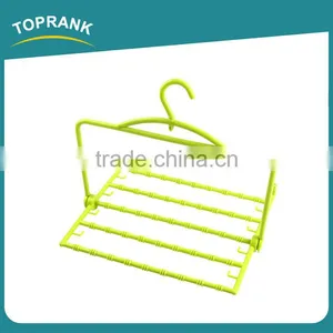 Cheap Hot Selling Four Layers Adjustable Plastic Foldable Trouser Hanger Plastic Pant Hanger thumbnail-1