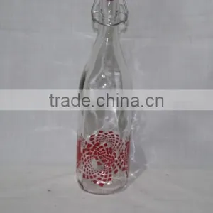 1000ml Color Printing Glass Beverage Dispenser With Stand in Various Sizes thumbnail-2
