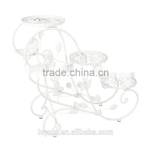 Classic Plant Stand Shelf Holds Garden 3 Tier Iron Flower Pot Stand thumbnail-6